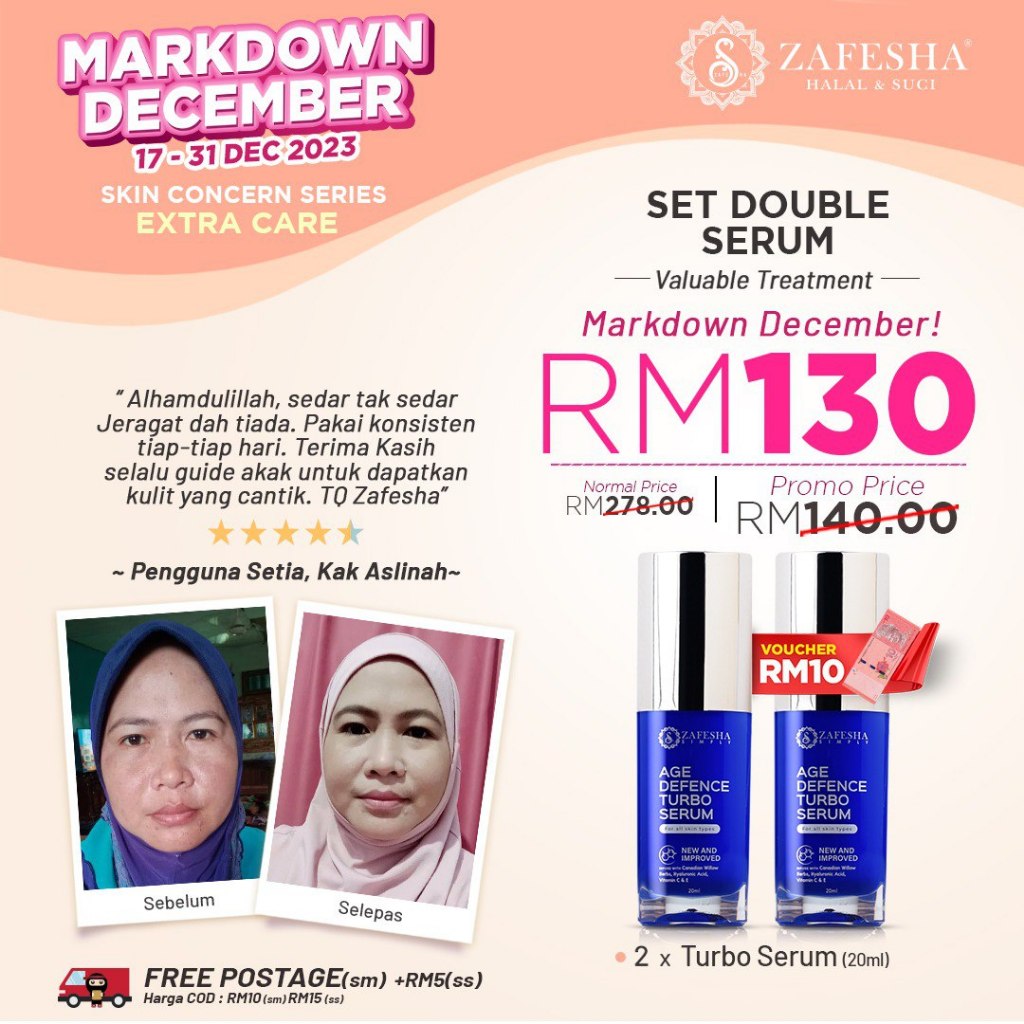 Shipping Hrs Zafesha Simply Pakej Promo Serum Turbo Ready Stock