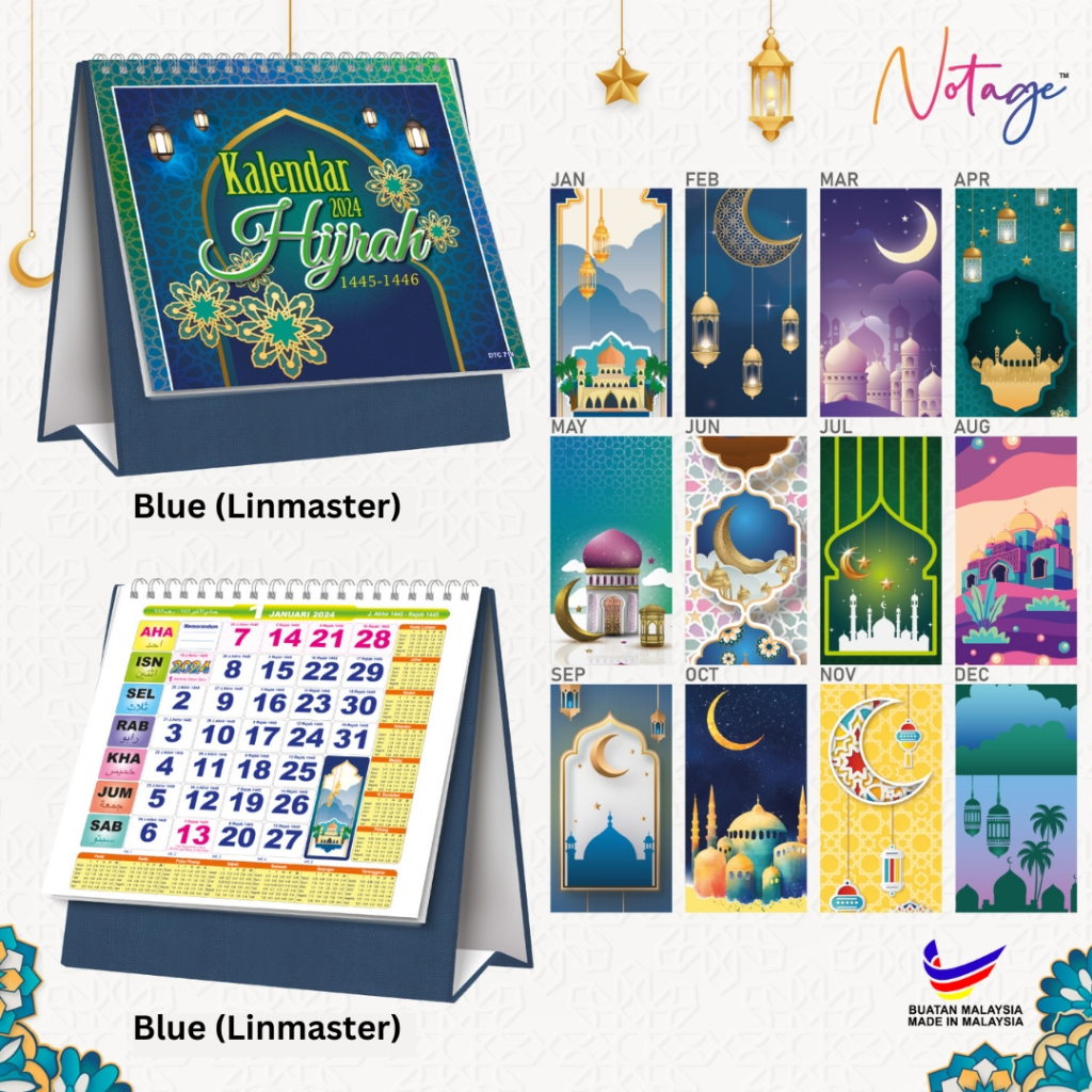 Year Kalendar Hijrah Table Calendar Desktop Flip Calendar Islamic