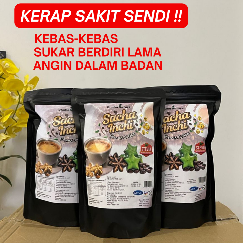 Harga Runtuh Kopi Sacha Inchi Stevia Sakit Sendi Kebas Shopee