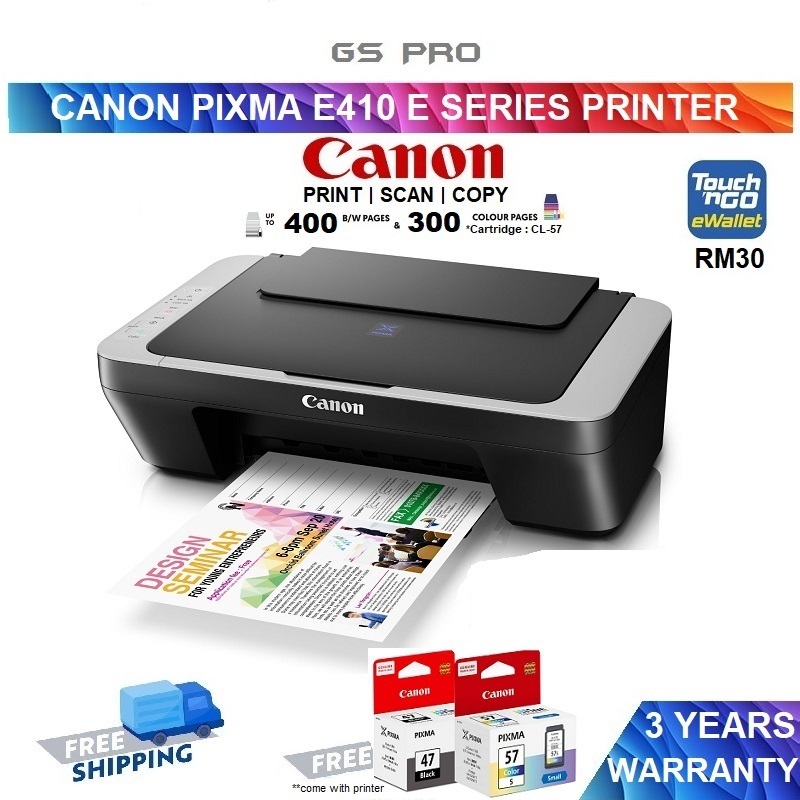 GSPRO CANON PIXMA E410 ALL IN ONE COLOR PRINTER Shopee Malaysia