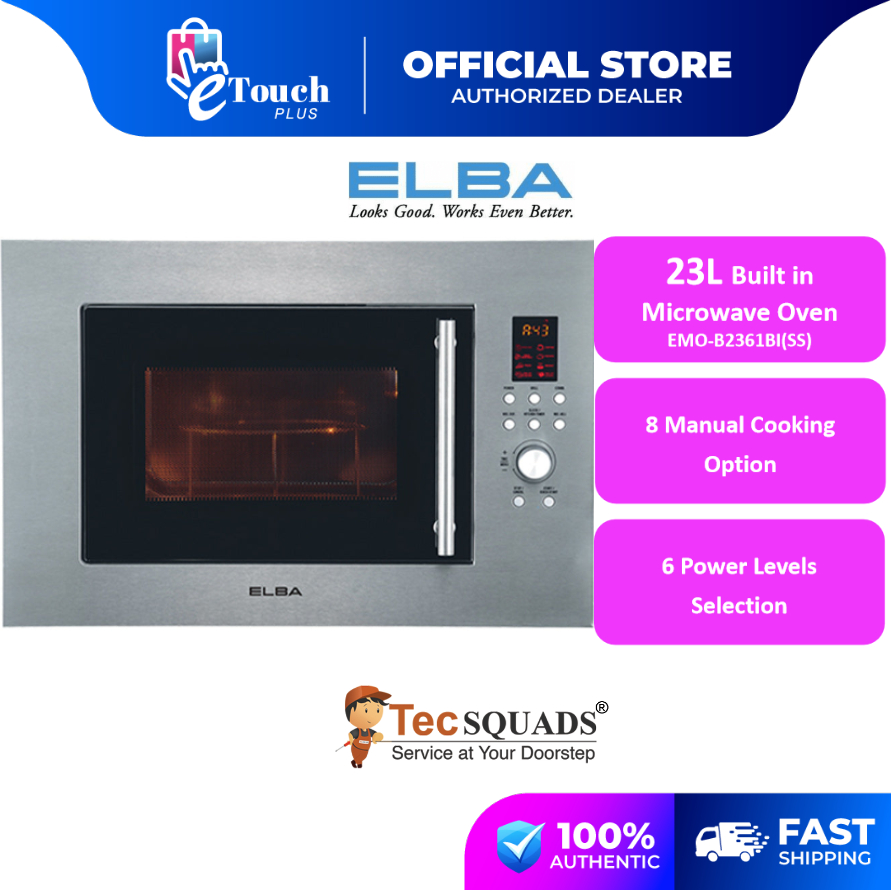 Elba Built In Microwave Oven With Grill 23 L EMO B2361BI SS Shopee