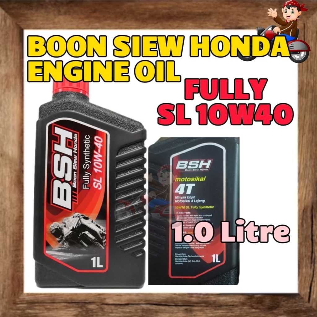 Bsh Boon Siew Honda Fully Synthetic Sl W Engine Oil Minyak Enjin