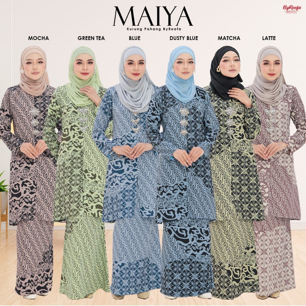 Raya Kurung Pahang Maiya Byreefa Collection Less Iron