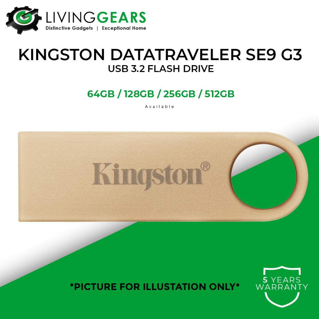 Kingston DataTraveler SE9 G3 USB 3 2 Flash Drive 64GB 128GB 256GB