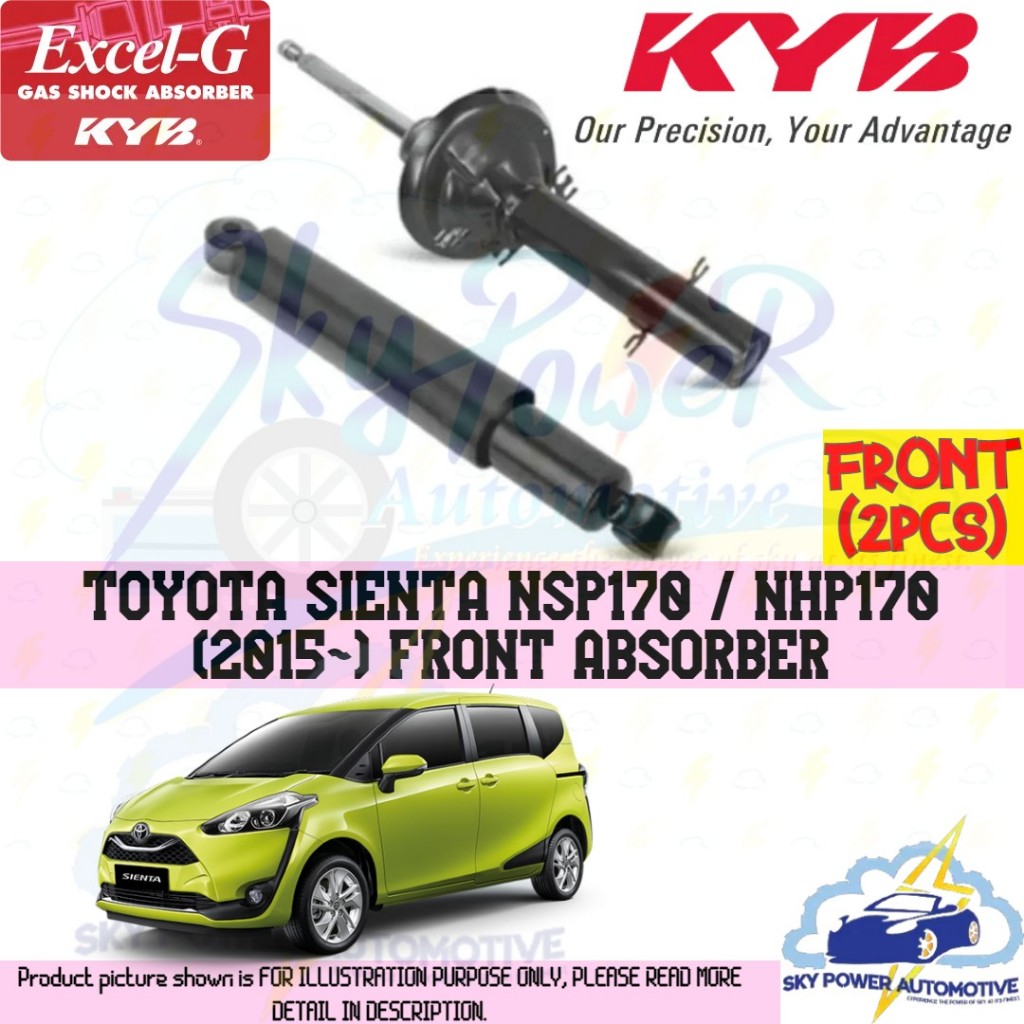 TOYOTA SIENTA NSP170 NHP170 2015 KAYABA KYB EXCEL G GAS SHOCK