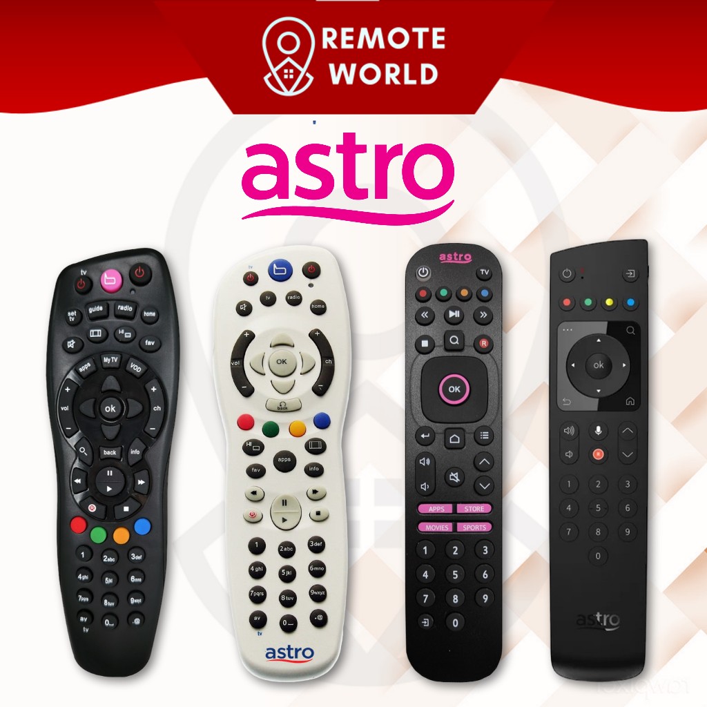 Astro Remote Series Remote Controller Alat Kawalan Jauh Astro Hitam