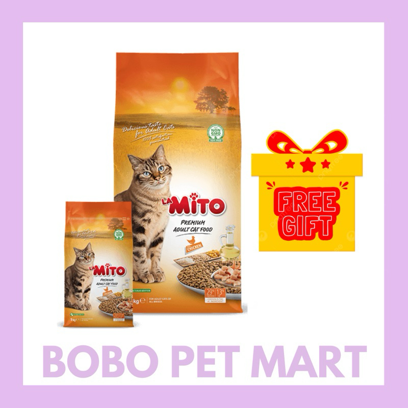 Mito Premium Cat Food Chicken Flavor 15kg Makanan Kucing ADA FREE GIFT