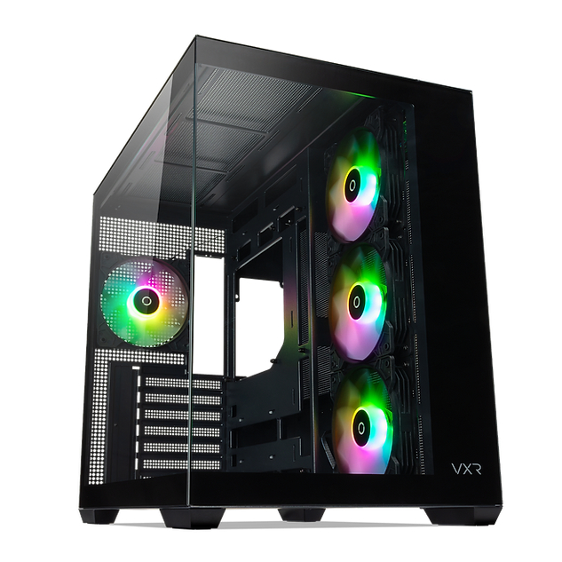 Tecware Vxr Evo Tg Atx Argb Gaming Pc Case Black White Shopee