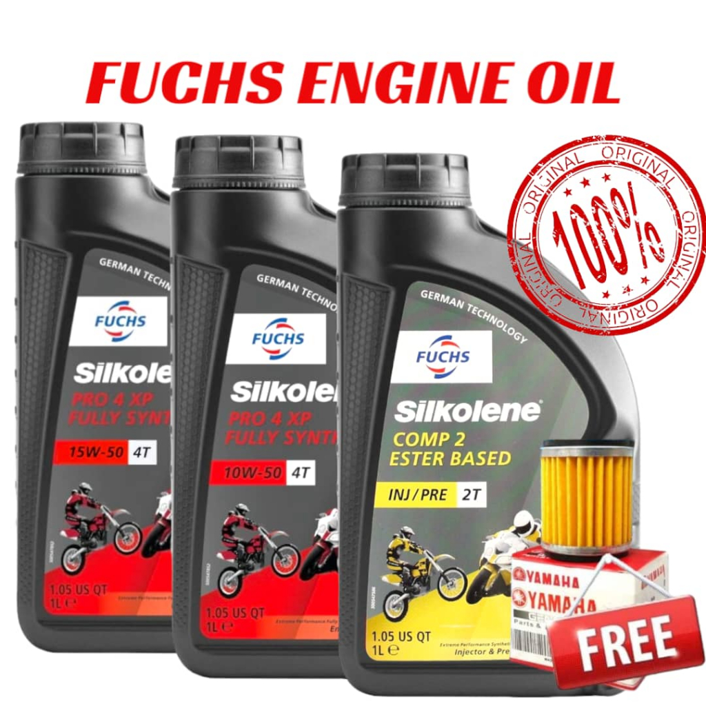 100 Original FUCHS Silkolene PRO 4 XP FULLY SYNTHETIC 10W50 15W50 4T