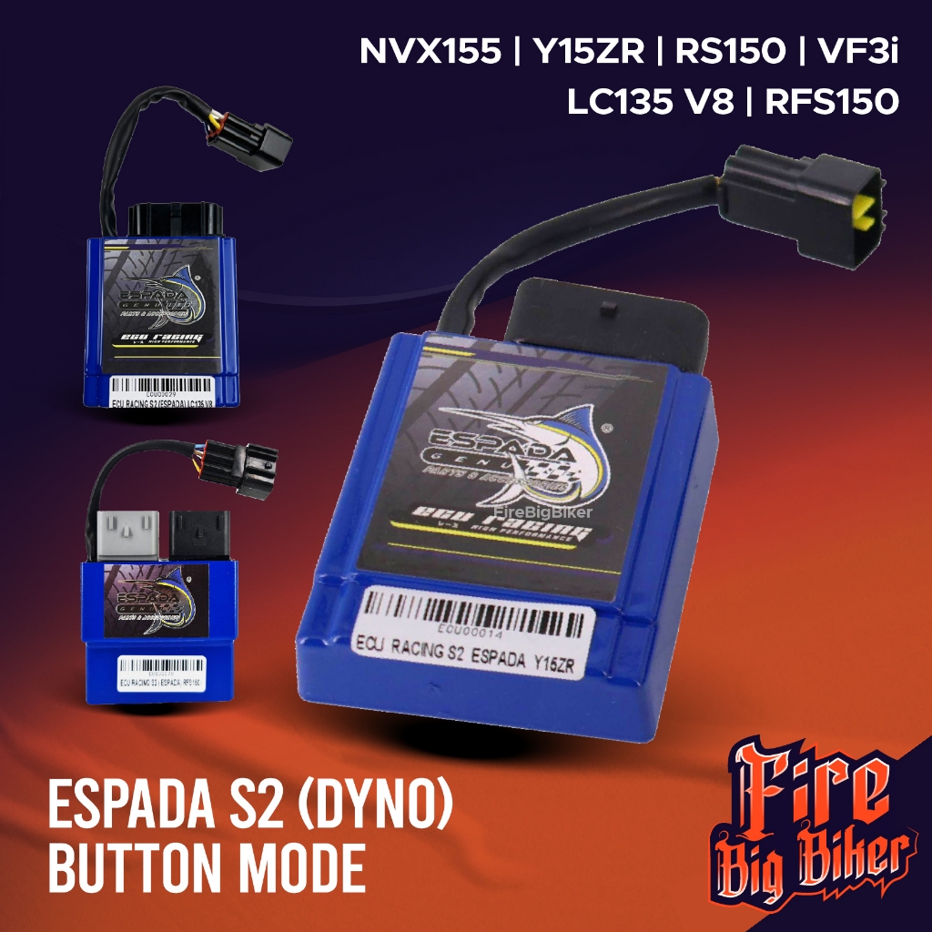 ESPADA ECU RFS150I RS150 S2 DYNO LC135 V8 SYM VF3I 185 BUTTON MODE