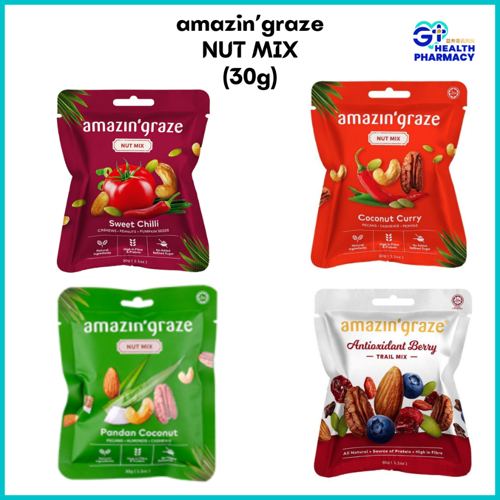 Amazin Graze Nut Mix G Antioxidant Berry Coconut Mix Pandan Coconut