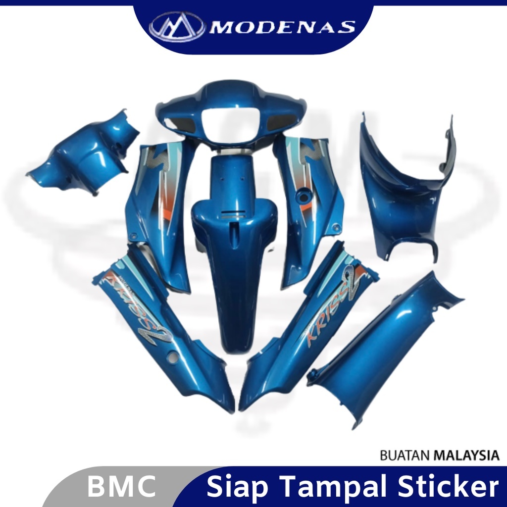 MODENAS Kriss100 Kriss110 1 2 FL Body Cover Set Siap Tampal Sticker