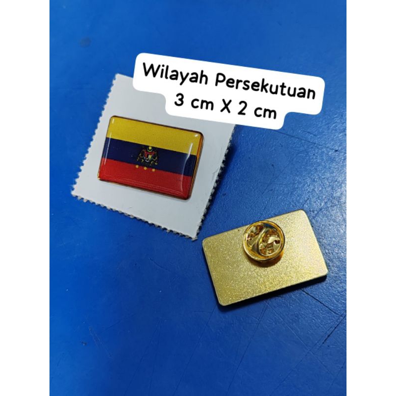 Flag Wilayah Persekutuan With Collar Pin Bendera Wilayah Persekutuan