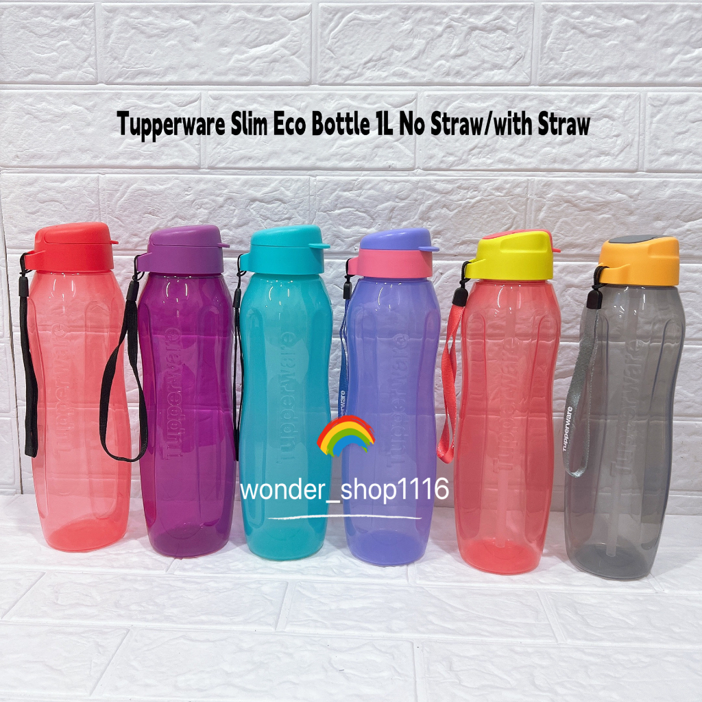 Tupperware Slim Eco Bottle L Pc No Straw With Straw Shopee Malaysia