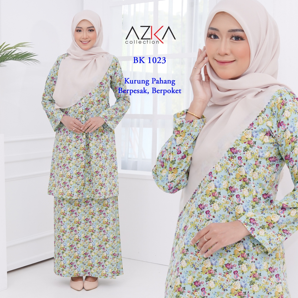 Offer Kurung Pahang English Cotton By Azka Collection Shopee