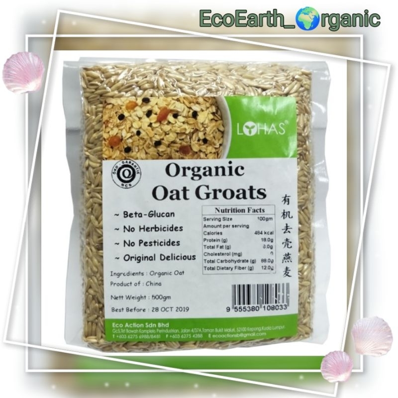 LOHAS ORGANIC OAT GROATS EXP 11 2025 有机去壳燕麦 500G Shopee Malaysia