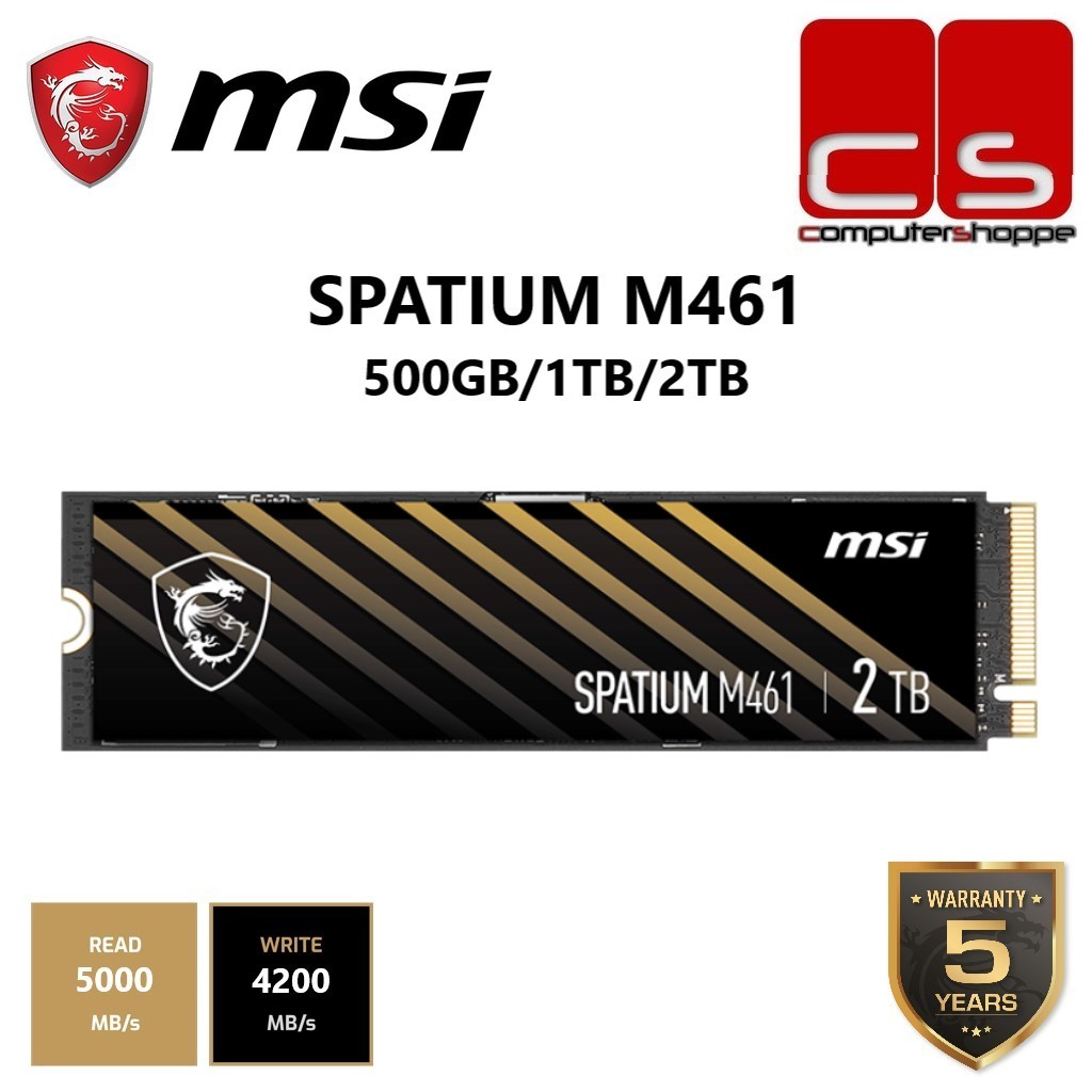 Msi Spatium M Pcie Nvme M Ssd Gb Tb Tb Shopee Malaysia