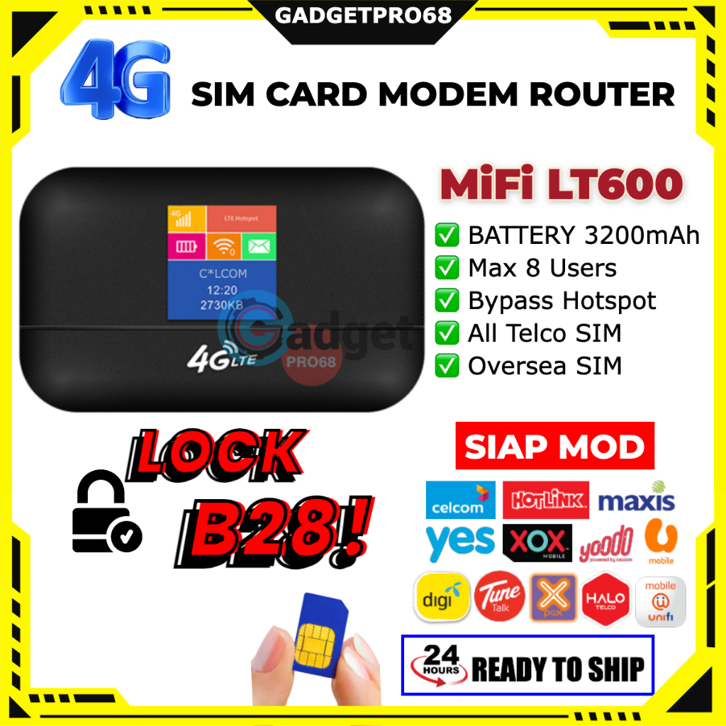 Modified Unlimited 4G LTE Pocket WiFi D6 D9 LT600 Portable WiFi Modem