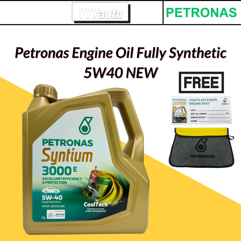 Petronas Syntium 3000 E 5W40 SN CF Fully Synthetic Engine Oil 4L NEW