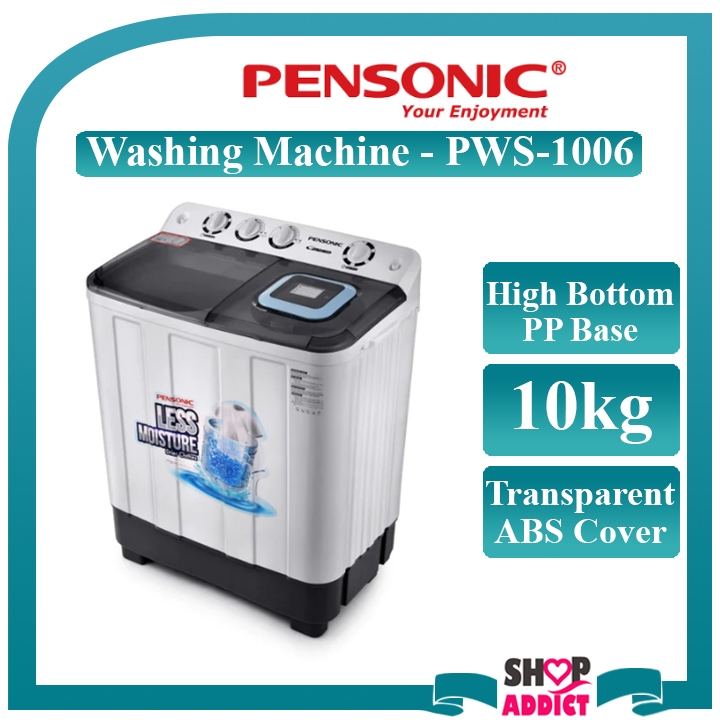 Pensonic Semi Auto Washing Machine PWS 1006 Mesin Basuh 10KG Shopee