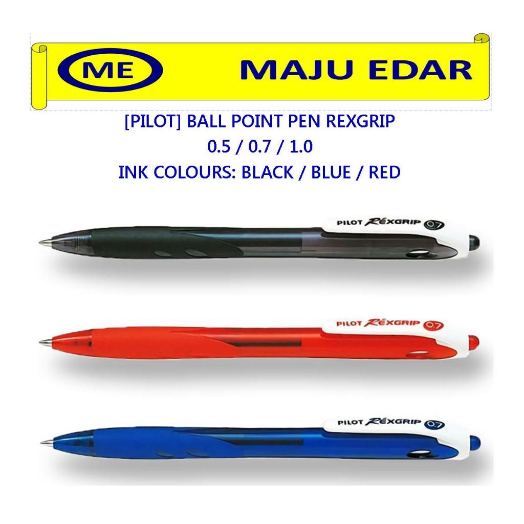 Pilot Ball Pen Rexgrip Black Blue Red S Shopee