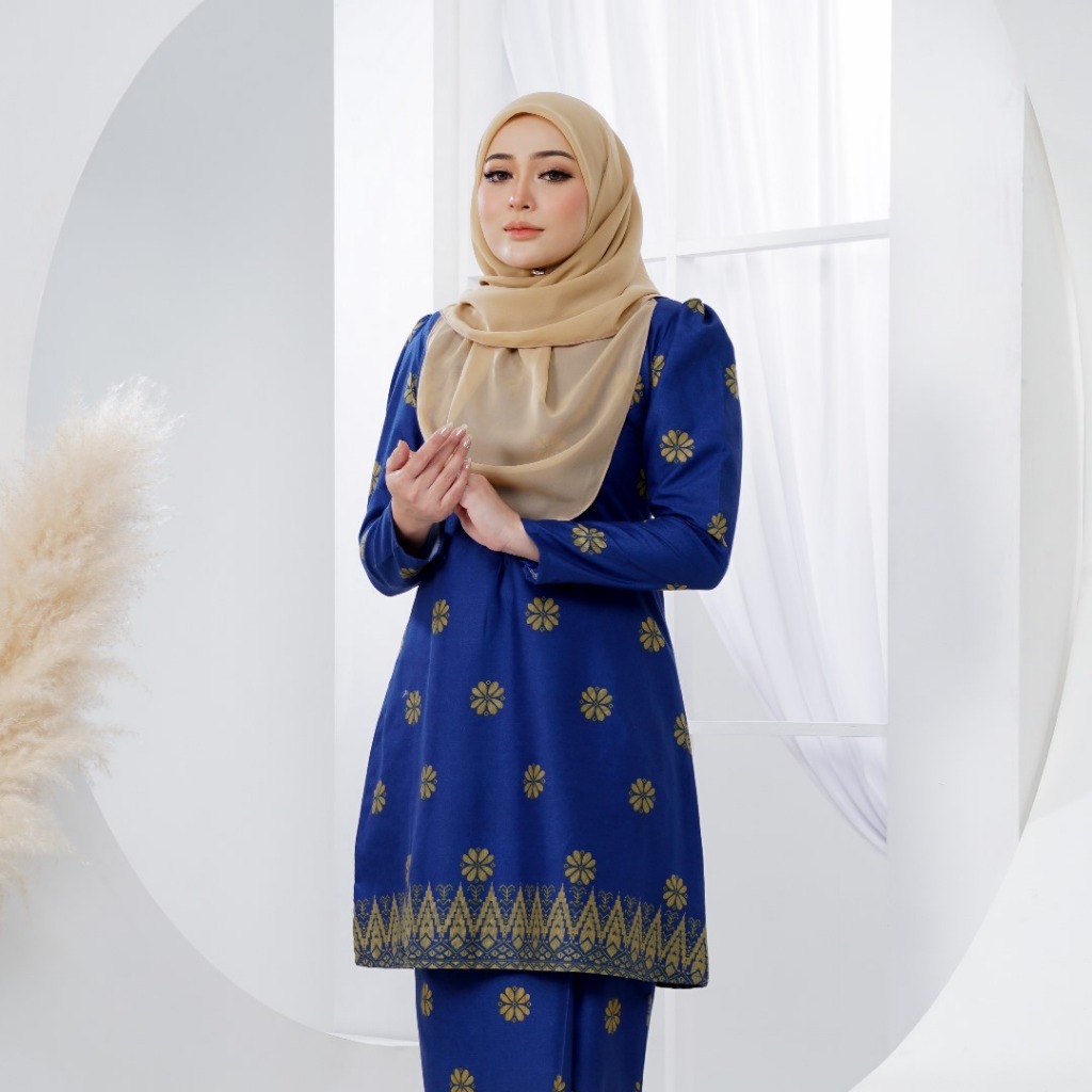 KURUNG RIAU SONGKET PUFF FATEMA PLUS SIZE XS SEHINGGA 5XL Batik Cotton