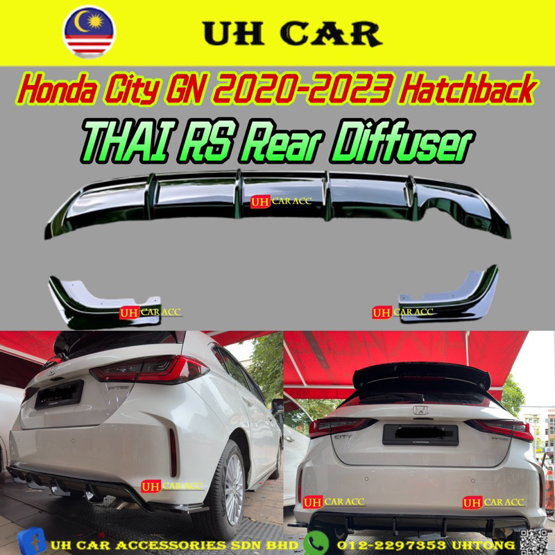 THAI RS Honda City GN Hatchback Thai Rs Rear Diffuser Lip Skirt