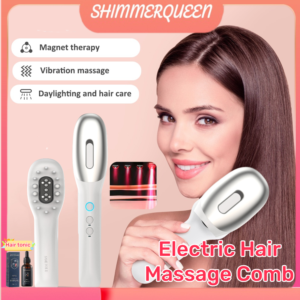 Electric Hair Growth Comb Hair Massage Comb Light Therapy Vibration