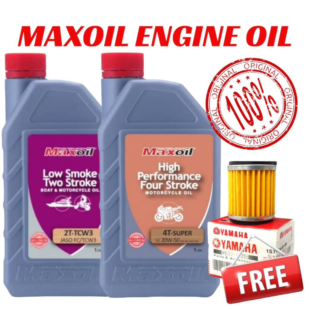 Ori Maxoil Engine Oil LOW SMOKE 2T TCW3 HIGH PERFORMANCE 4T 20W50