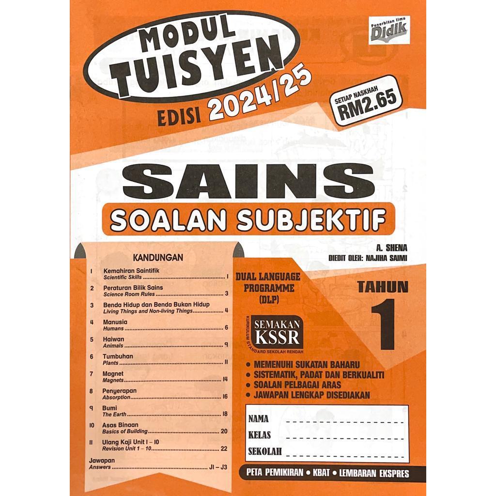 Didik Modul Tuisyen Edisi 2024 25 Tahun 1 Semakan KSSR Shopee