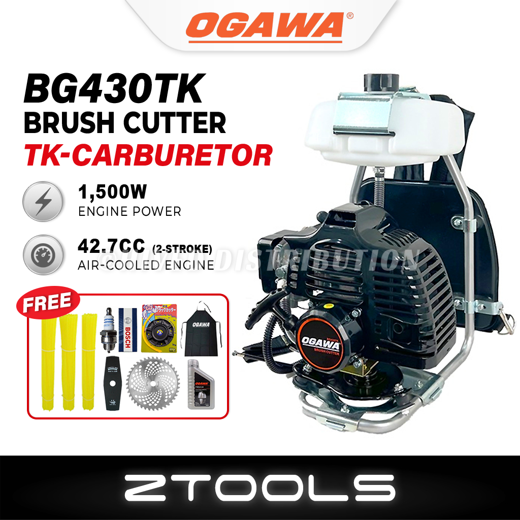 OGAWA BG430TK Gasoline Brush Cutter 43cc Heavy Duty Grass Cutter