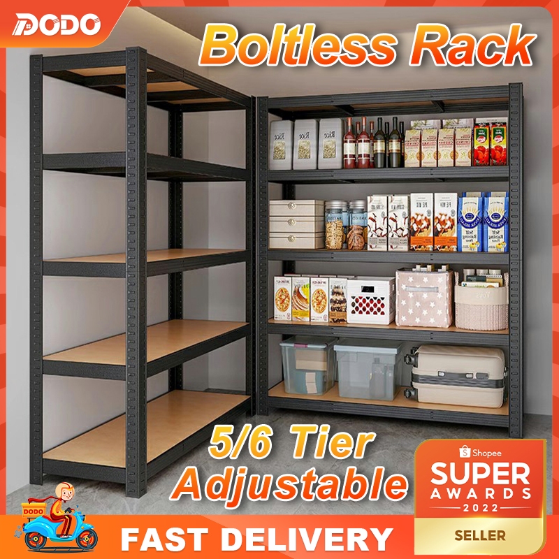 5 6 Tier Heavy Duty Metal Rack Boltless Rack Shelf Rak Dapur Rak Besi