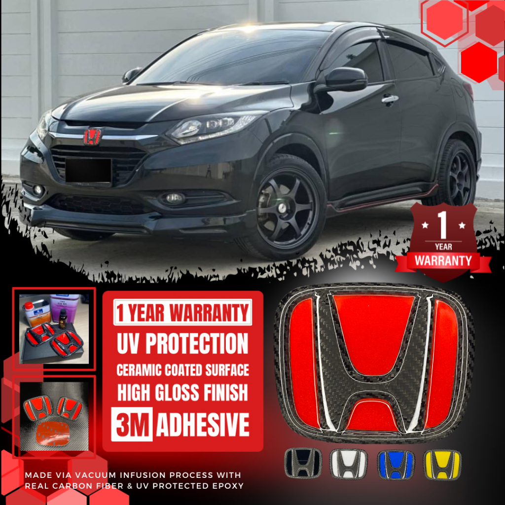 Honda HRV 2015 Logo Carbon Fiber Emblem Shopee Malaysia