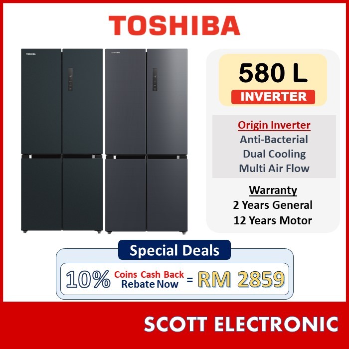 Deliver By Seller Kedah Penang Toshiba Multi Door Refrigerator Fridge