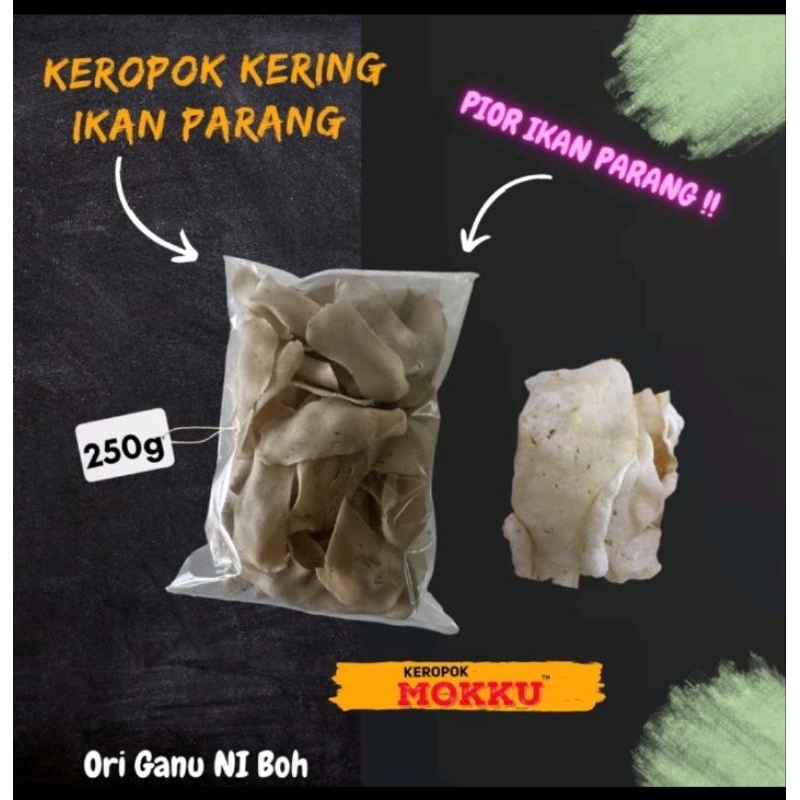 Ready Stock Keropok Keping Ikan Parang Mokku Nipis Rasa Ikan Pior