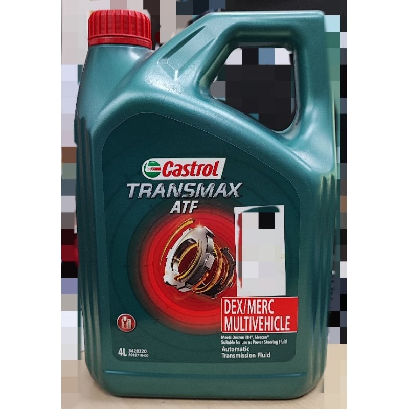 Castrol TRANSMAX ATF DEX 3 MERCON 4L 4 Liter Power Steering Fluid And