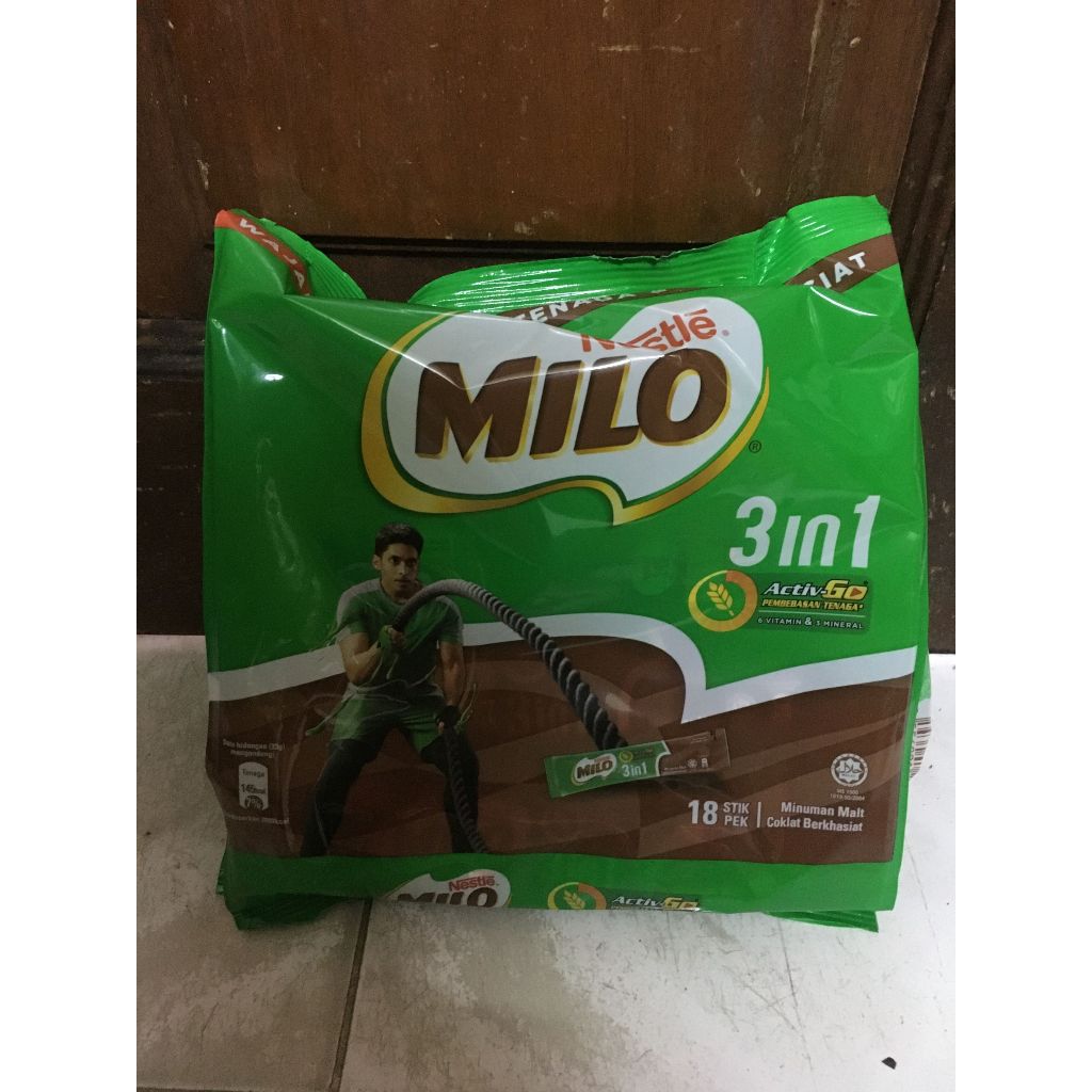 Nestle Milo 3 In 1 Stik Pek Stick Pack 18 Shopee Malaysia