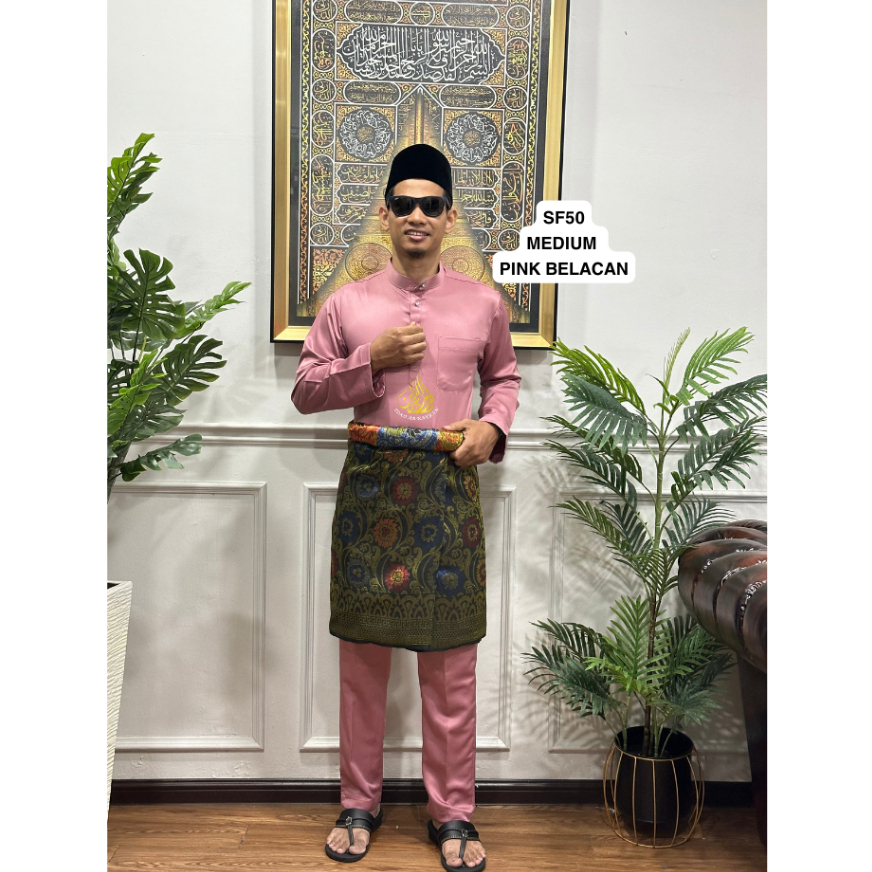 CODE SF50 BAJU MELAYU SLIMFIT XS XXL MEDIUM PINK BELACAN BAJU MELAYU