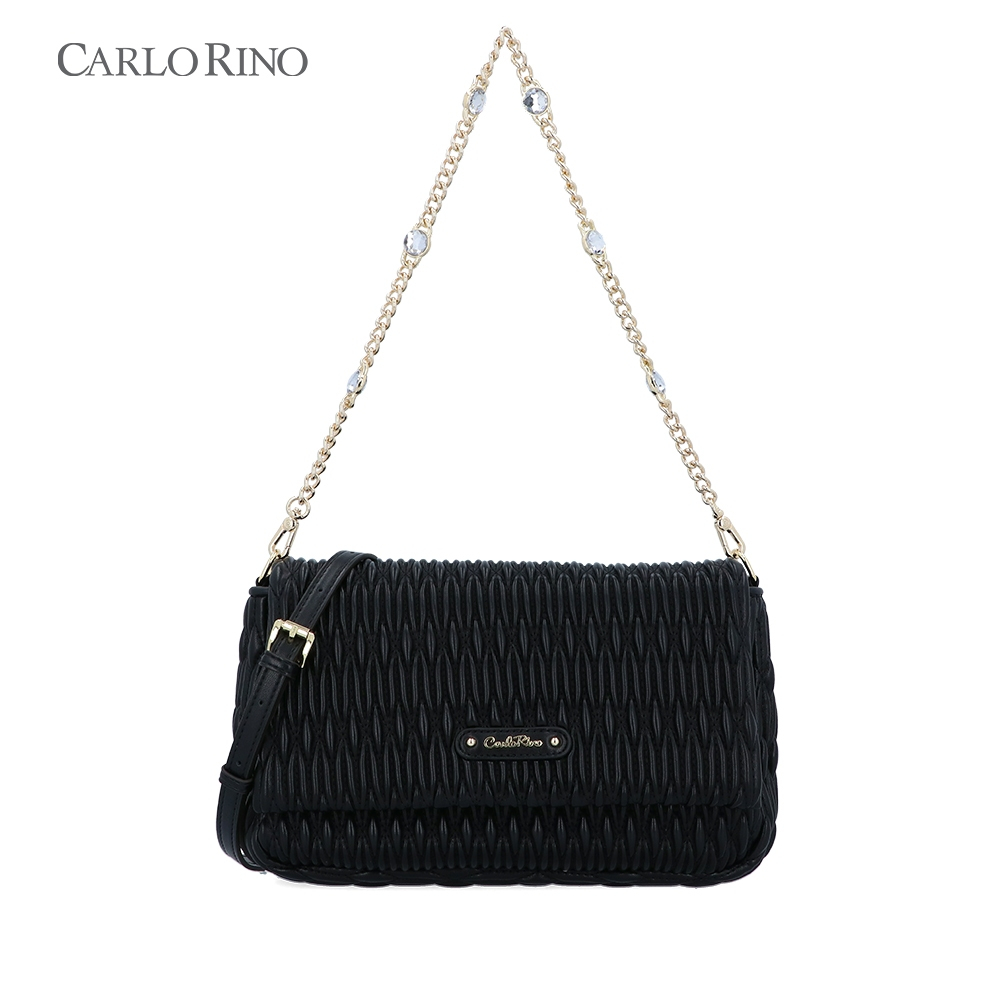 Carlo Rino Black Bella Petite Crossbody Shoulder Bag Shopee Malaysia