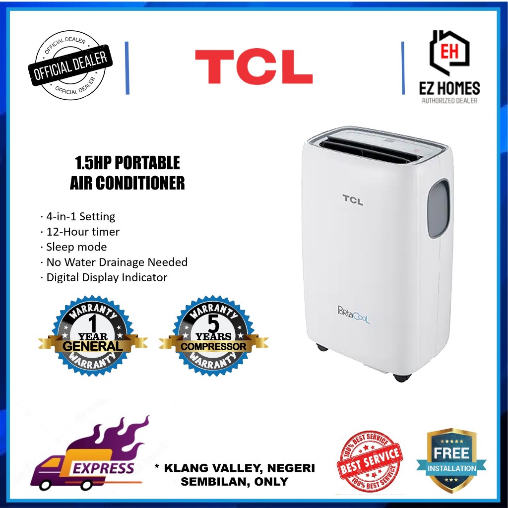 Tcl Tac Cpa W Hp Portable Aircon Shopee Malaysia