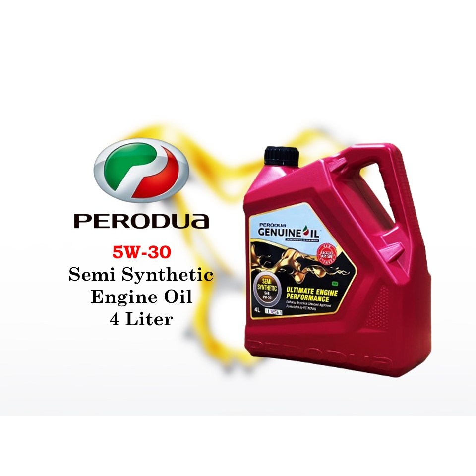 Perodua 5w30 4L Semi Synthetic Engine Oil 5w 30 4Liter Minyak Enjin