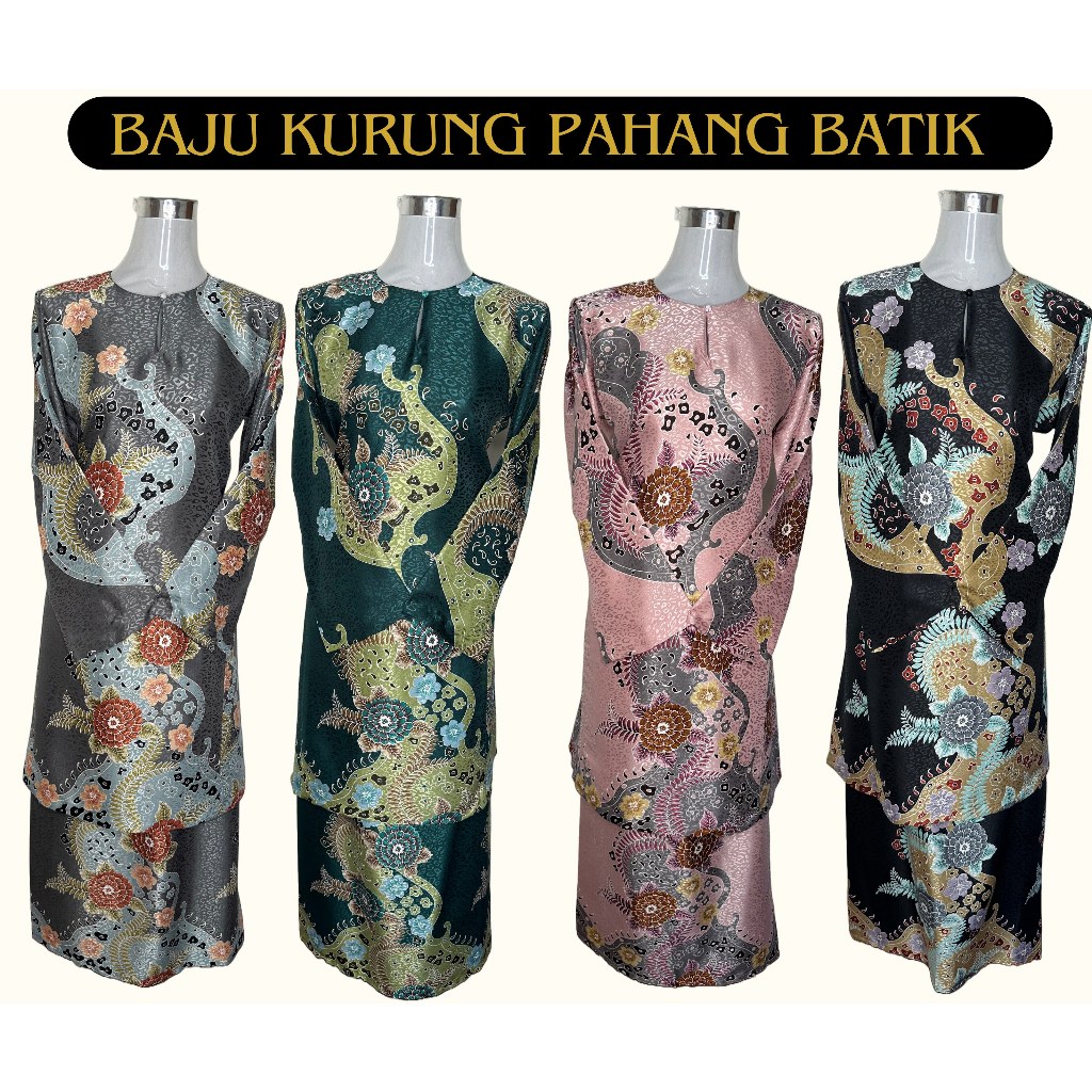 Baju Kurung Pahang Sutera Jacquard Batik New Arrival Design 2024