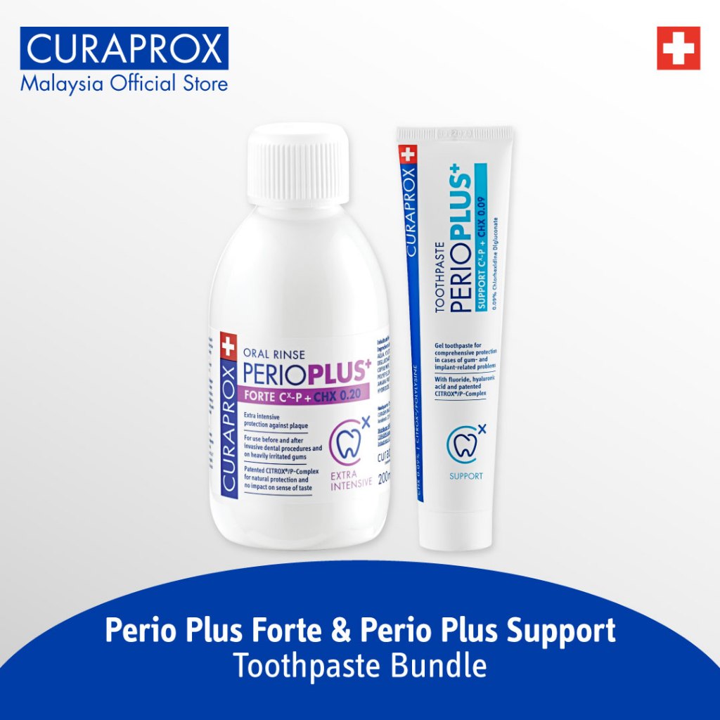 CURAPROX Perio Plus Forte Perio Plus Support Toothpaste Bundle Made