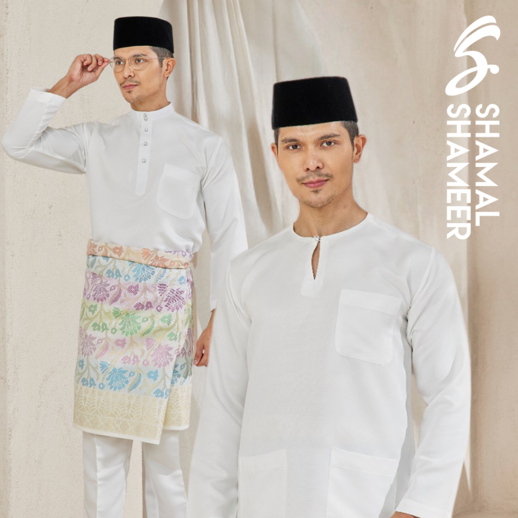 BAJU MELAYU OFF WHITE TELUK BELANGA CEKAK MUSANG 2024 TIADA PESAK