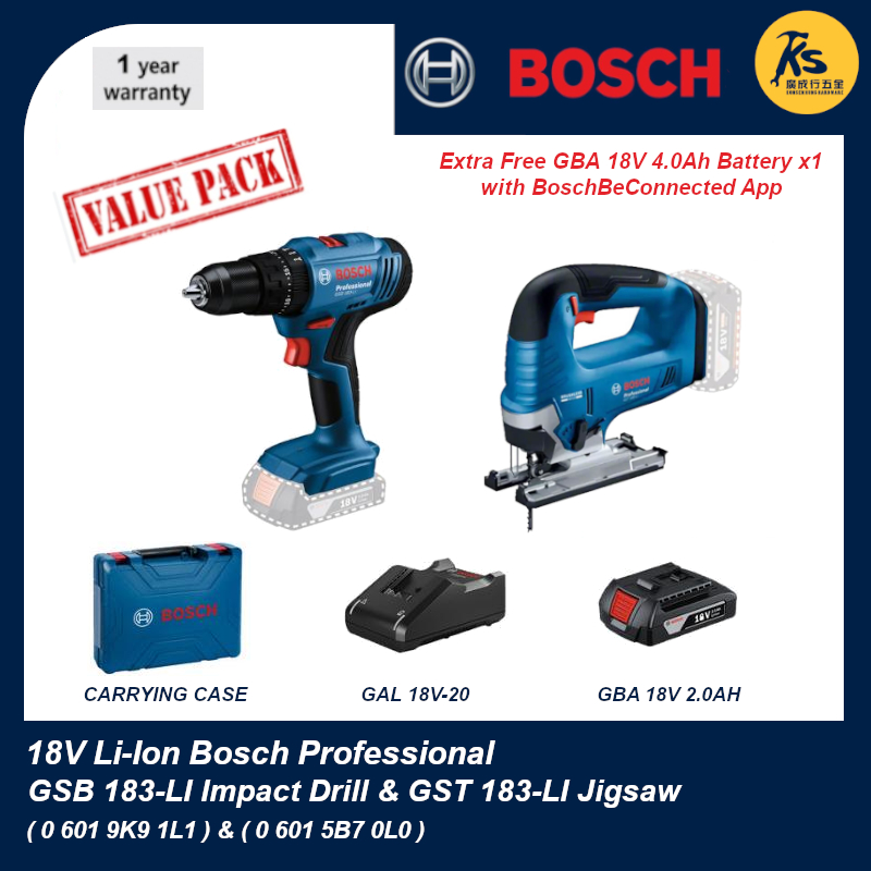 Bosch V Gsb Li Cordless Impact Drill Gst Li Jigsaw Value