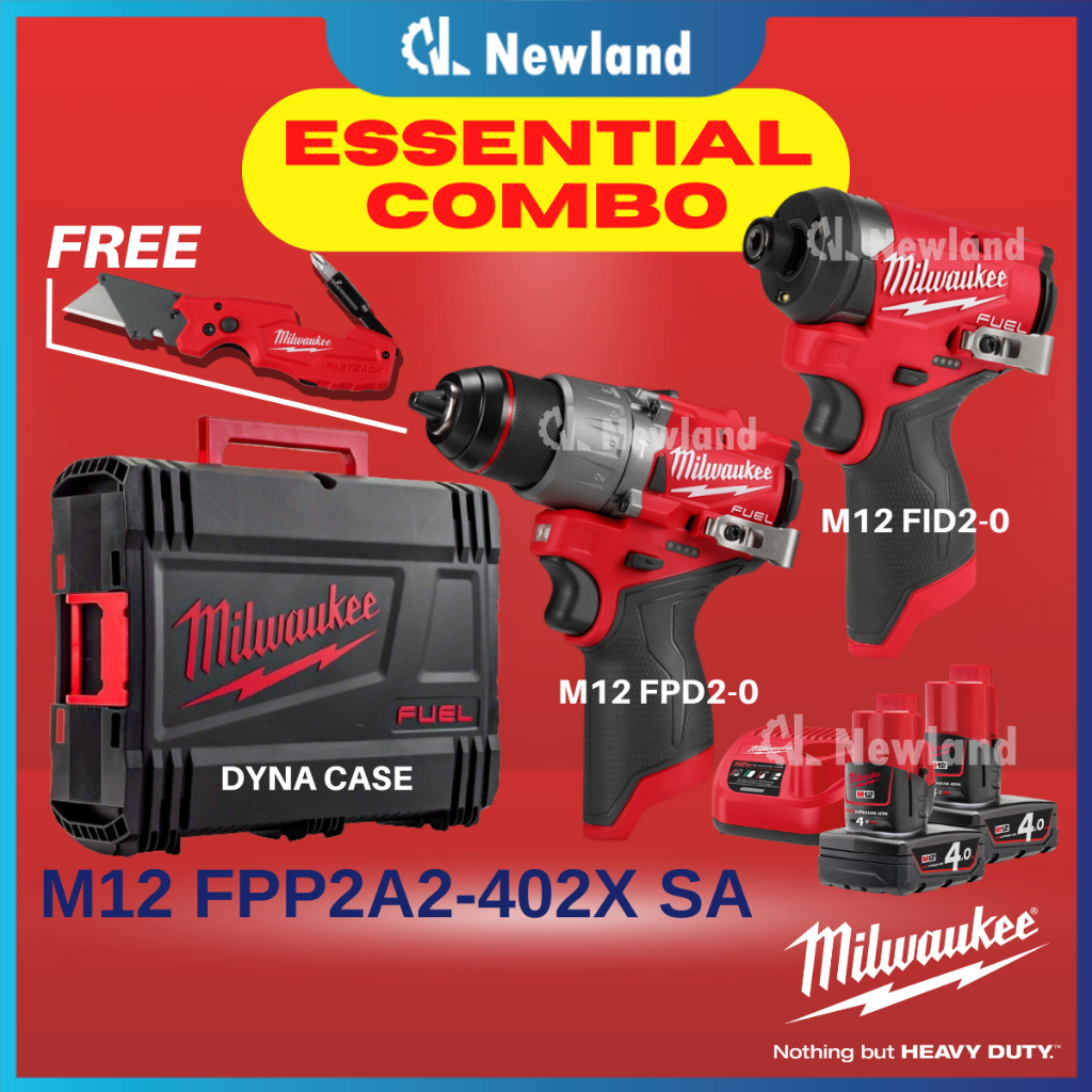 Milwaukee M Essential Combo M Fuel Impact Drill Percussion