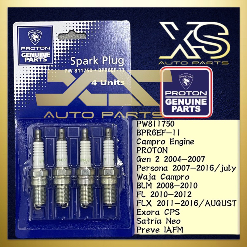 SPARK PLUG PW811750 BPR6EF 11 ORIGINAL GENUINE CAMPRO PROTON GEN 2