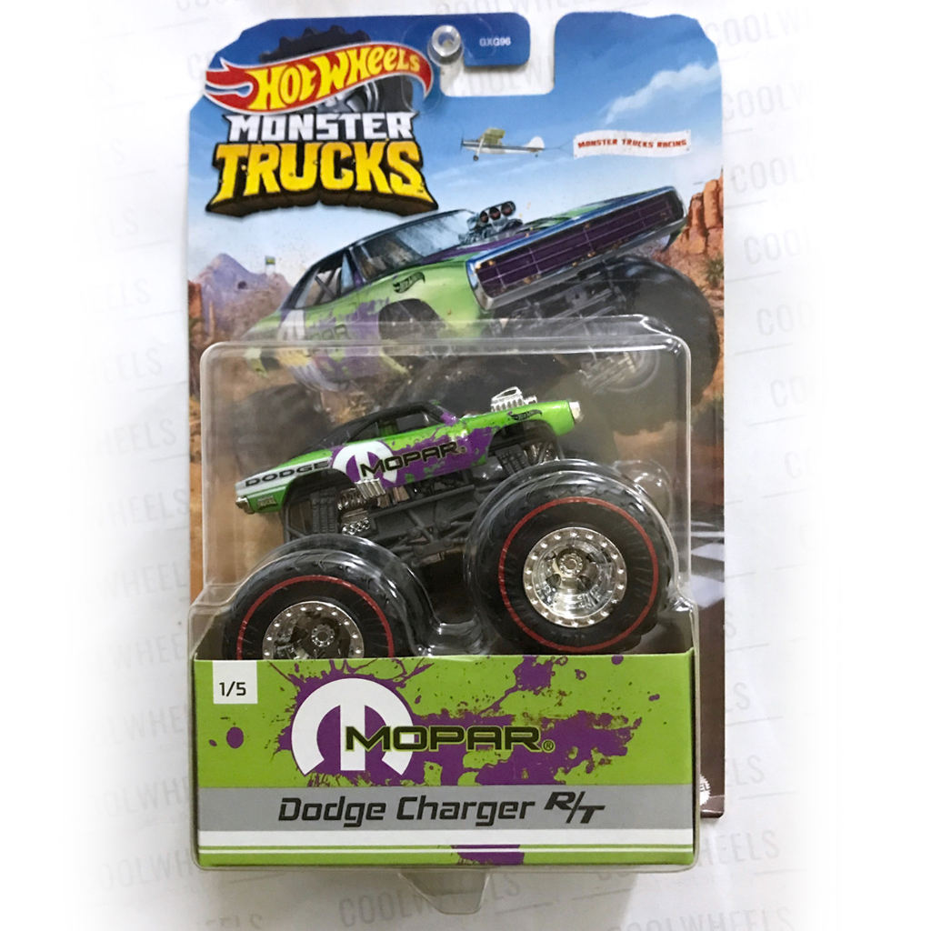 Hot Wheels Monster Trucks Racing Series Dodge Charger R T Mopar Slight Dent Blister