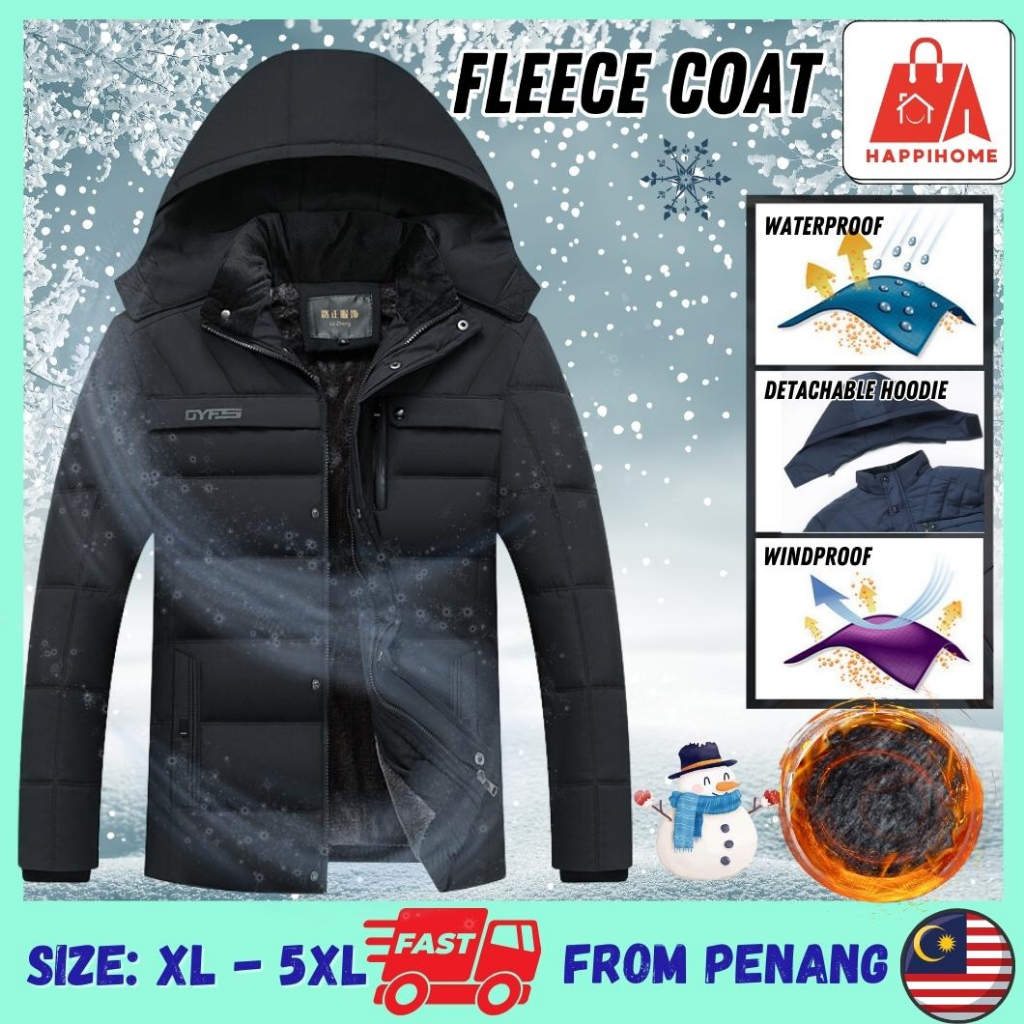 Men Winter Down Jacket Windproof Coat Cold Jacket Men Baju Sejuk Tebal