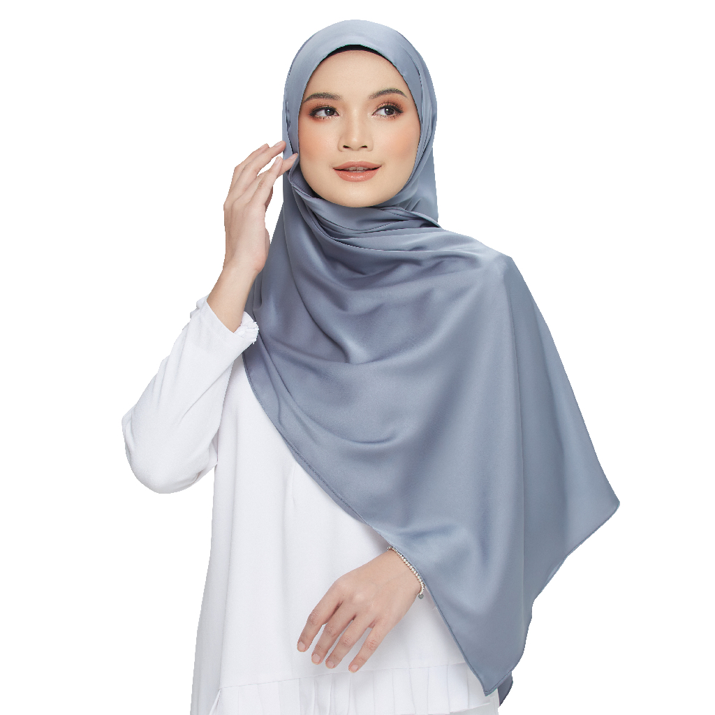 Silk Shawl Syuhada Blossom Long Shawl Silk Satin Shawl Plain Tudung